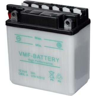 VMF MC Batteri 12V 3AH 32CCA (99x57x111) +høyre | YB3L-A