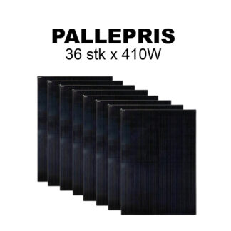 PALLEPRIS - 36stk - CSUN Solcellepanel 410W - All black - PERC - A Grade - 7200pa - Half Cut - 1724x1134x30mm