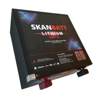 SKANBATT V2 Bobil "Under setet" modell 12V 480Ah - 150A BMS - HEAT - Bluetooth NB! B-Vare (VEIL KR: 39995.-)