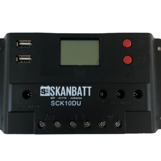 SKANBATT Solcelleregulator PWM 12/24V 10A (SCK10DU) NB! B-VARE (VEIL kr. 395.-)