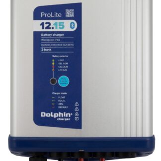 DOLPHIN 12V 15A Batterilader - Bluetooth - IP65 - 2 kanaler (VEIL Kr. 2995.-)