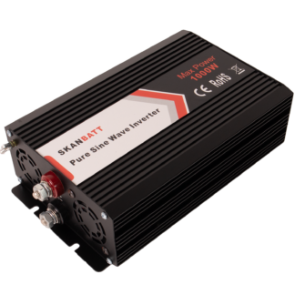 SKANBATT Inverter 12V 1000W Ren Sinus m/Trådløs Fjernkontroll