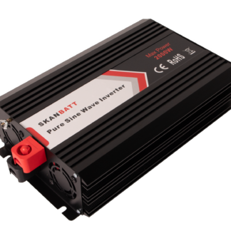 SKANBATT Inverter 12V 2000W  Ren Sinus m/Trådløs Fjernkontroll