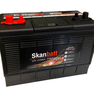 SKANBATT Fritidsbatteri 12V 115AH 800CCA (330x172x222/242mm) Dual Pol
