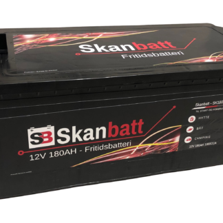 SKANBATT Fritidsbatteri 12V 180AH 1000CCA (513x223x203/223mm) +venstre