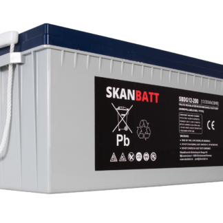 SKANBATT GEL Deep Cycle Batteri 12V 200AH (522x240x223mm) +høyre