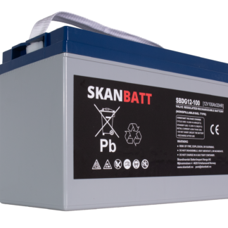 SKANBATT GEL Deep Cycle Batteri 12V 100AH (328x169x222mm) +venstre