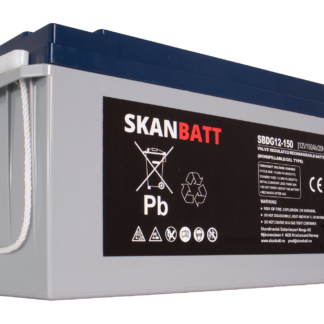 SKANBATT GEL Deep Cycle Batteri 12V 150AH (483x170x241mm) +venstre