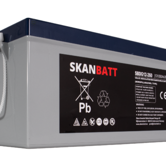 SKANBATT GEL Deep Cycle Batteri 12V 260AH (520x268x220mm) +høyre