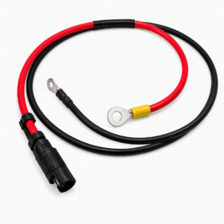 Batterikabel 2x5mm2 m/ SAE+8mm 150cm (SAE pin -)